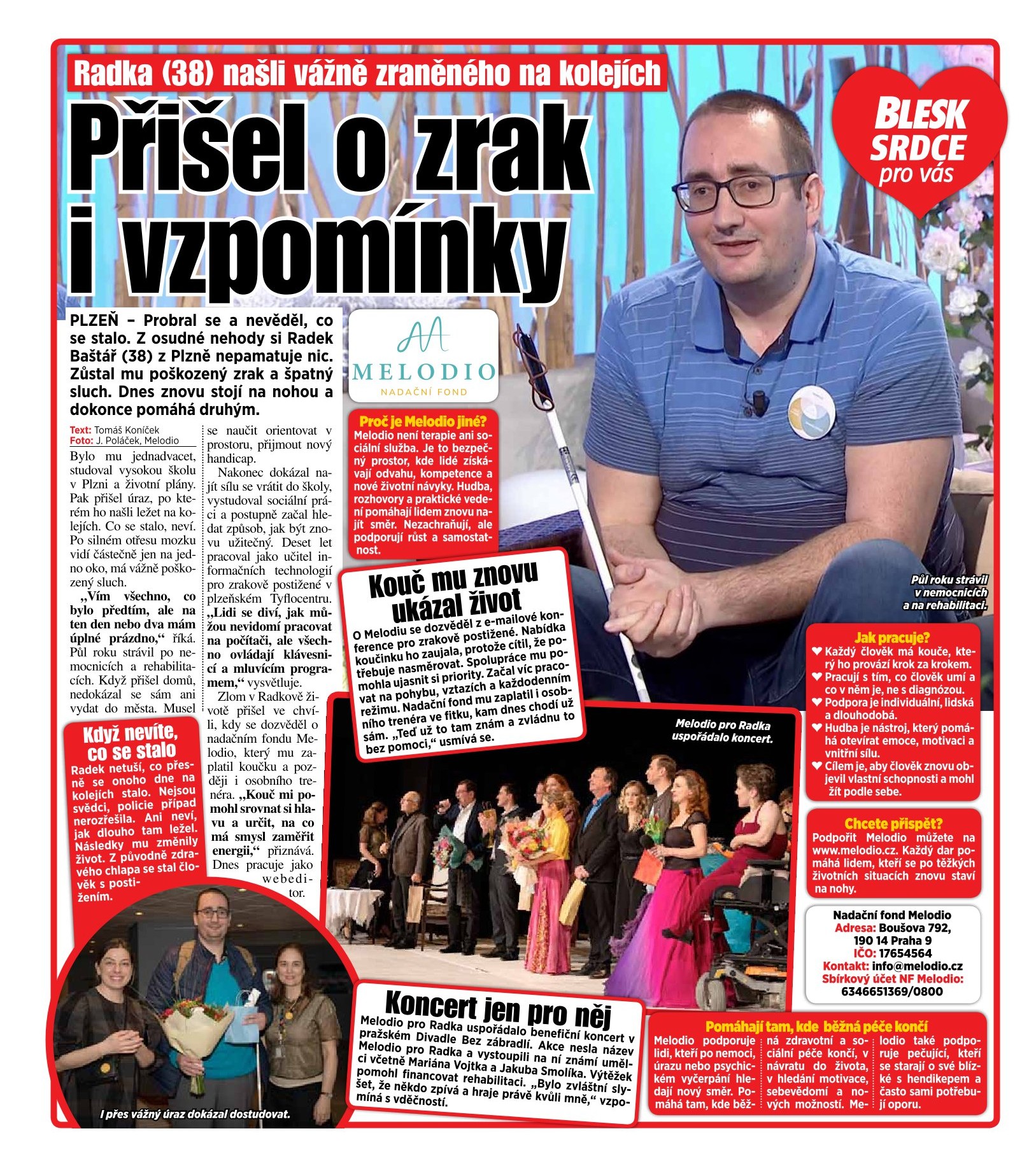 vyfocený článek z novin